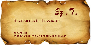 Szalontai Tivadar névjegykártya